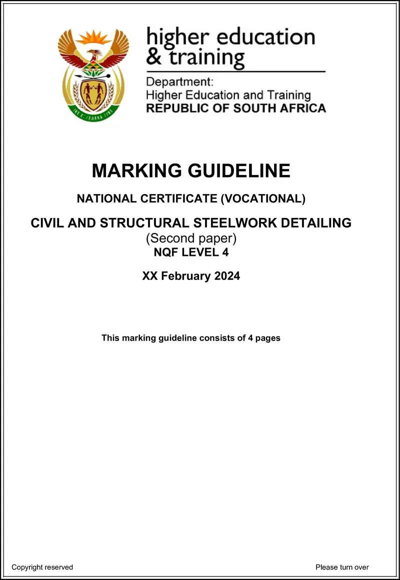 Nc450 Civil And Structural Steelwork Detailing L4 P2 Memo Supp 2024