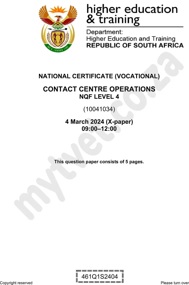 Nc680 Contact Centre Operations L4 QP Supp 2024