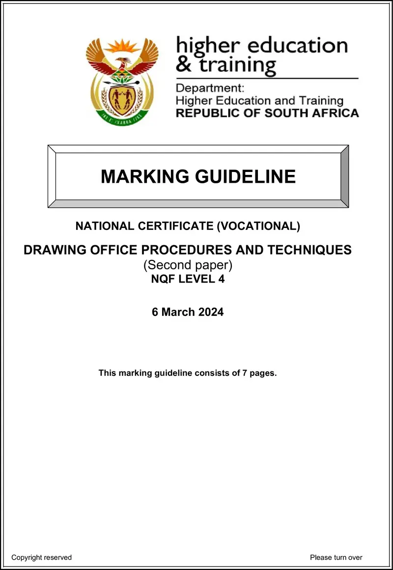 Nc810 Drawing Office Procedures And Techniquesl4 P2 Memo Supp 2024