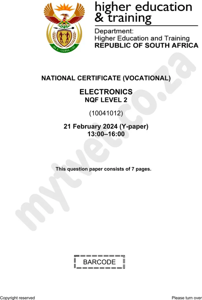 Nc990 Electronics L2 Supp QP 2024