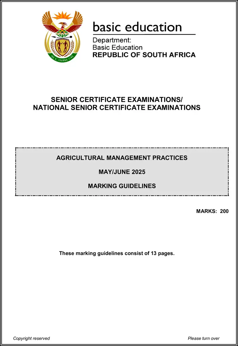 Agricultural Management Practices May June 2025 Mg Eng Gr12