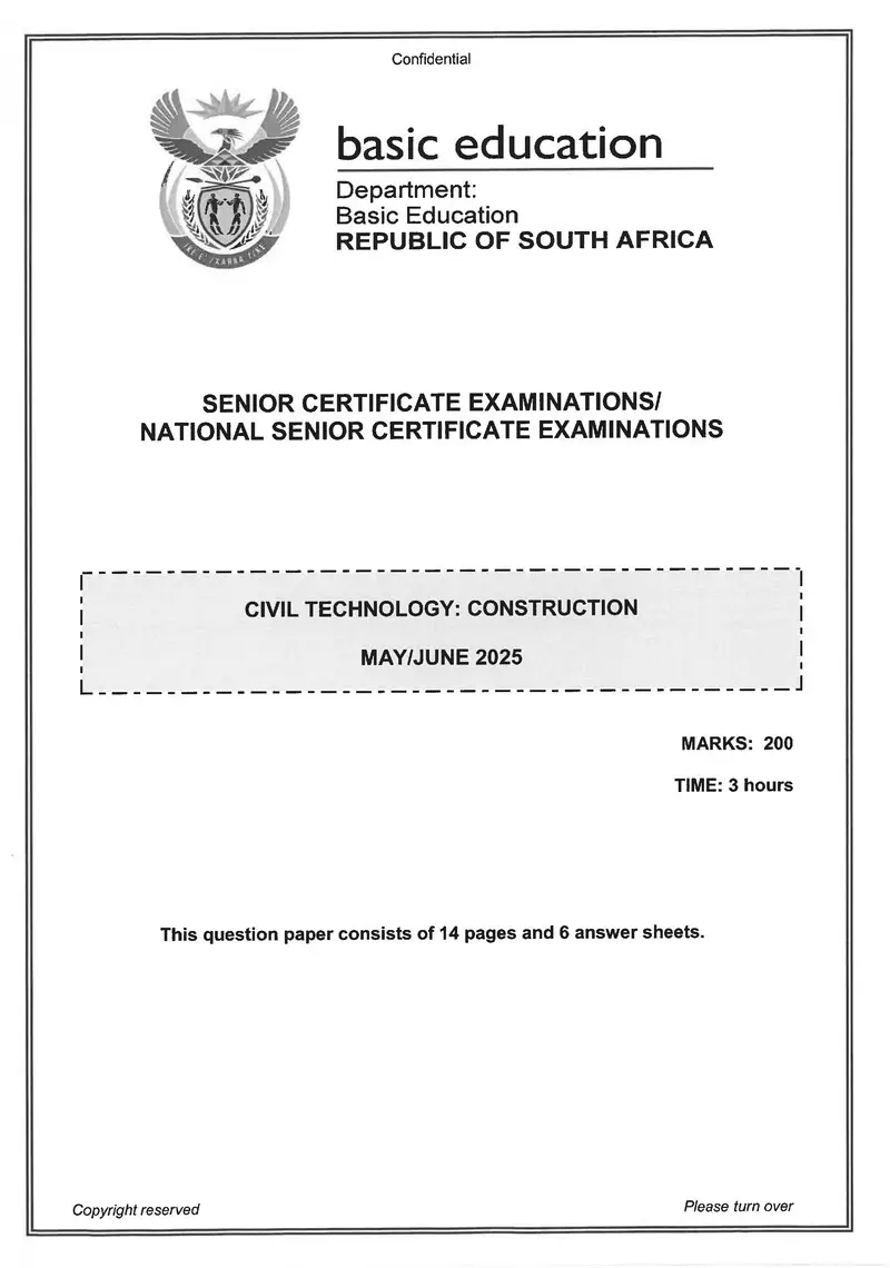 Civil Technology May June 2025 Construction Eng 1 Gr12