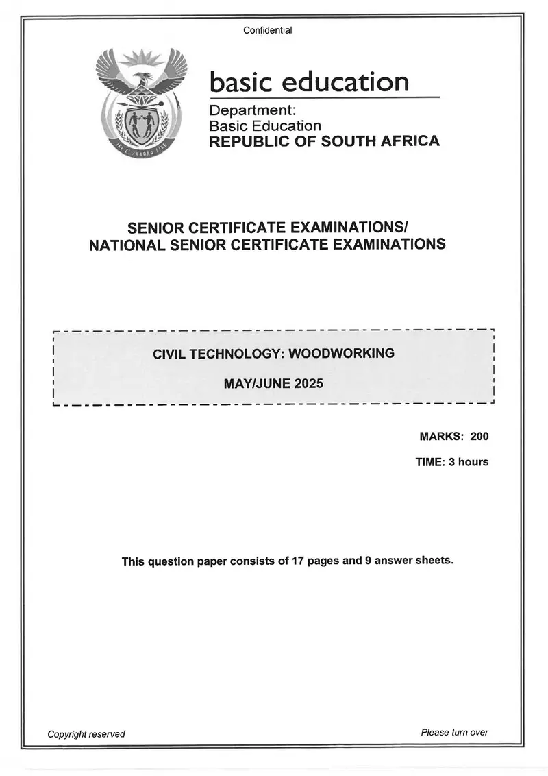 Civil Technology May June 2025 Woodworking Eng Gr12