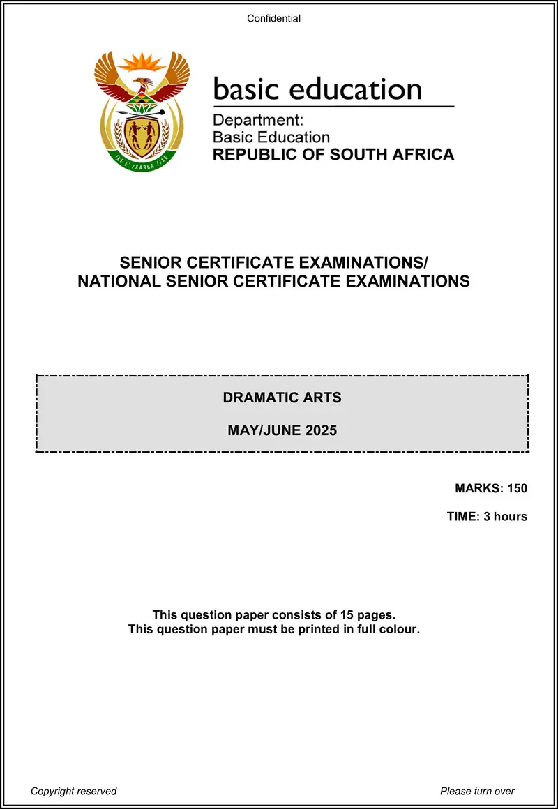 Dramatic Arts May June 2025 Eng Gr12