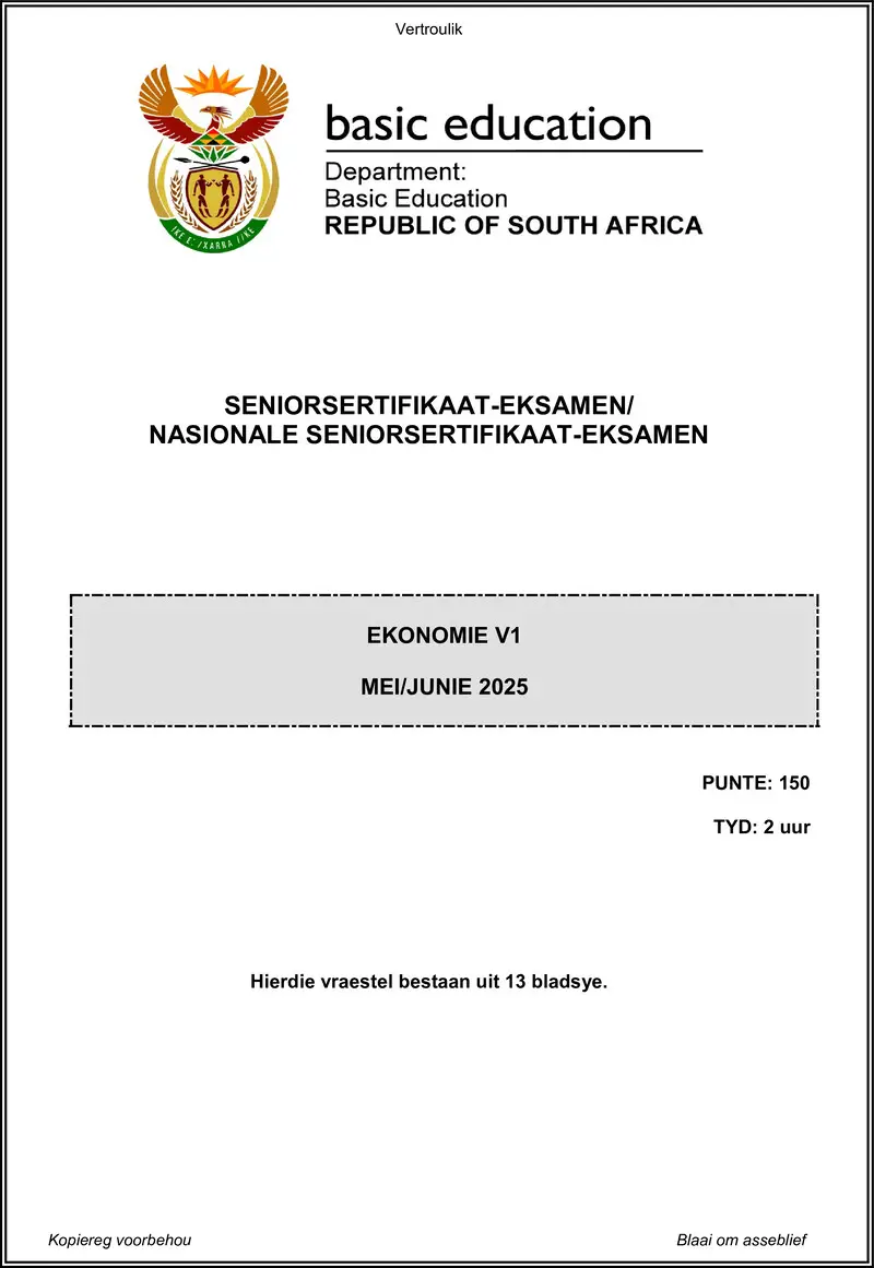 Economics P1 May June 2025 Afr Gr12