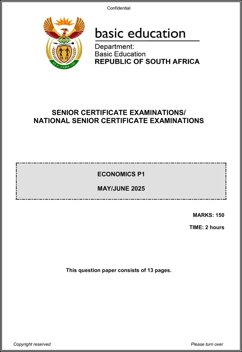 Economics P1 May June 2025 Eng Gr12