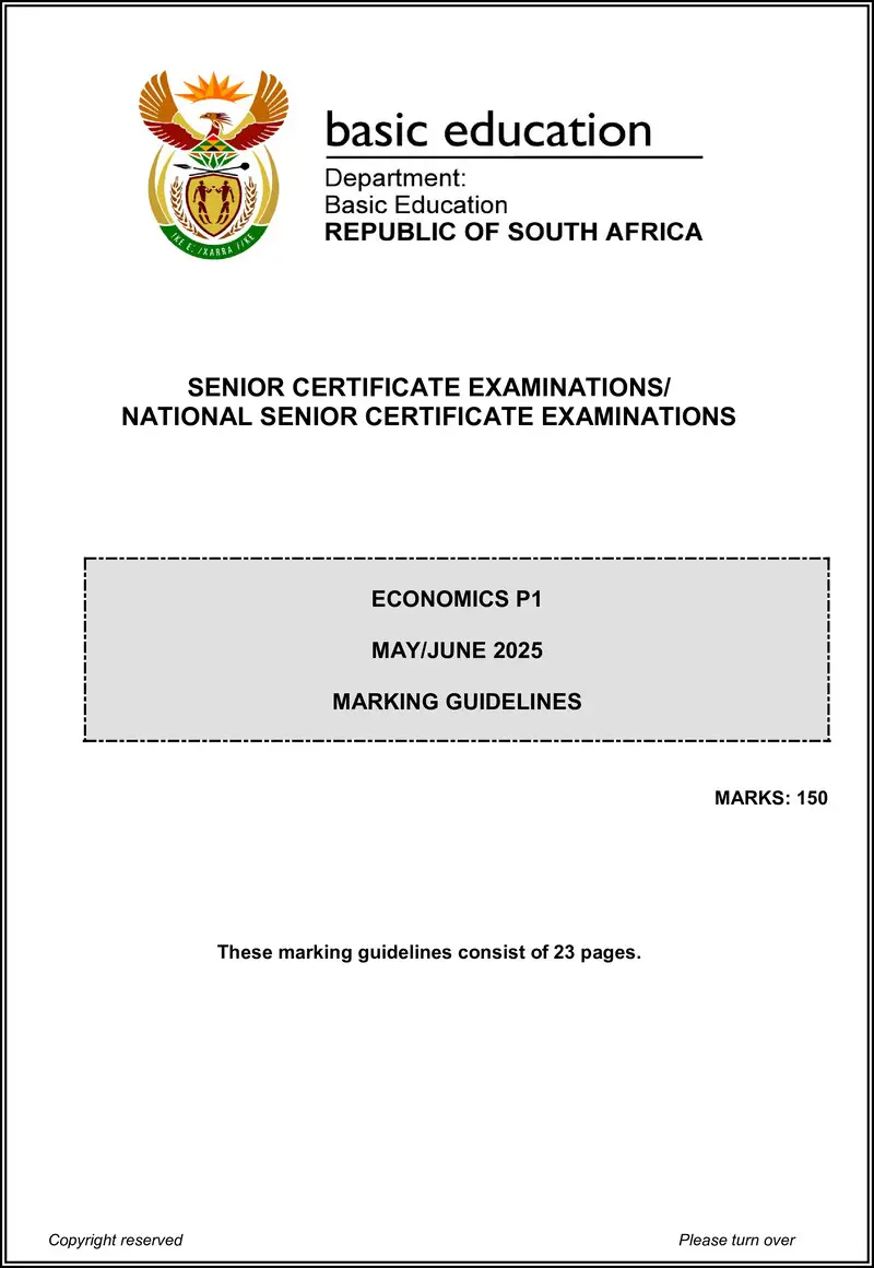 Economics P1 May June 2025 Mg Eng Gr12