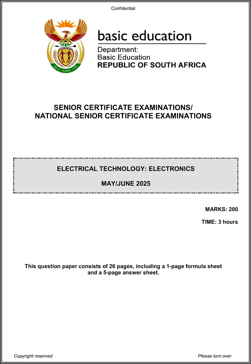Electrical Technology May June 2025 Electronics Eng Gr12