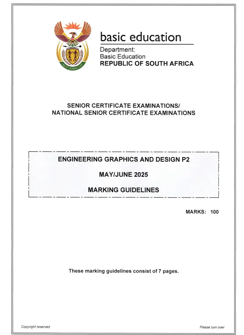 Engineering Graphics Design P2 May June 2025 Mg Eng Gr12