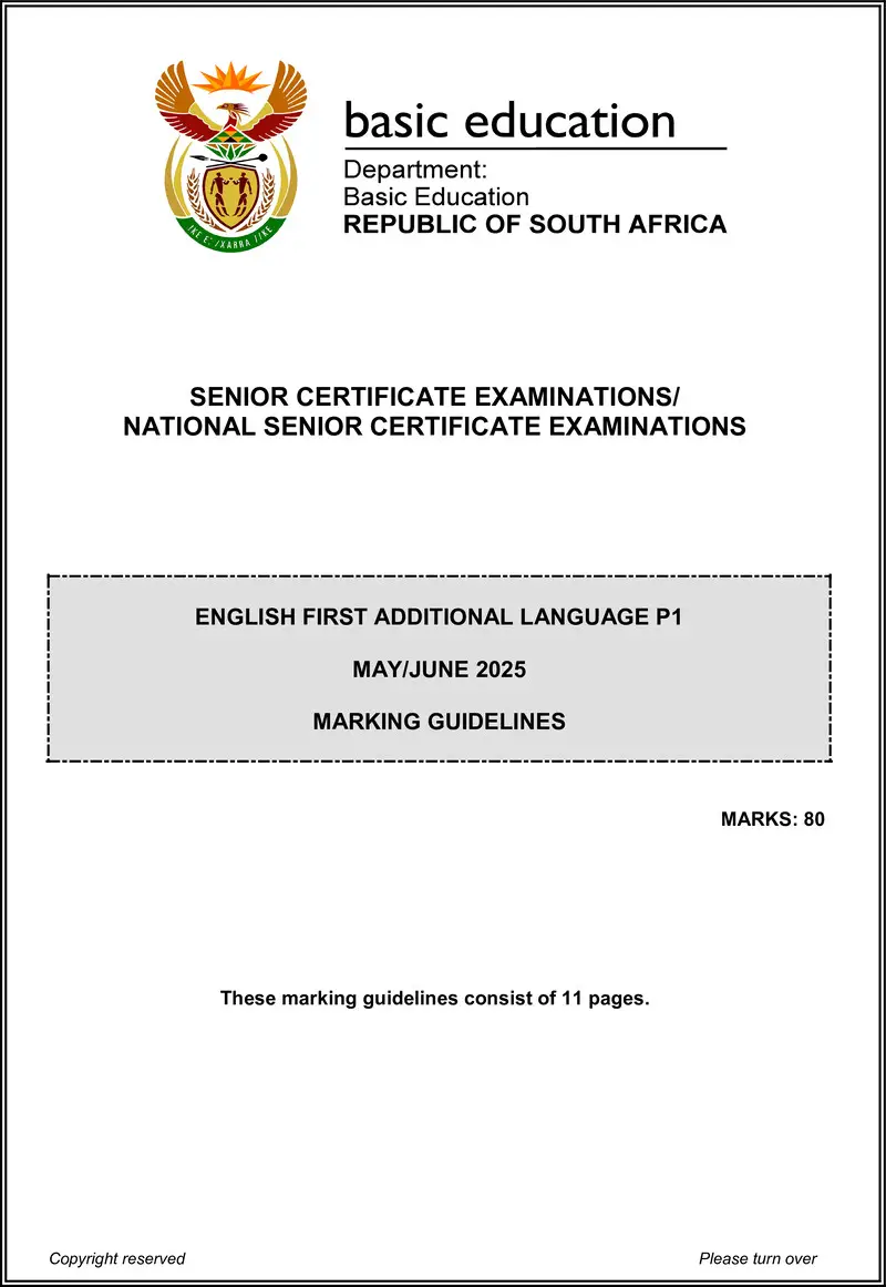 English Fal P1 May June 2025 Mg Gr12