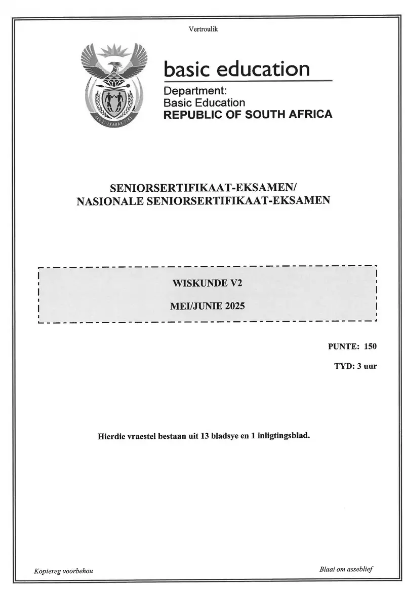 Mathematics P2 May June 2025 Afr Gr12