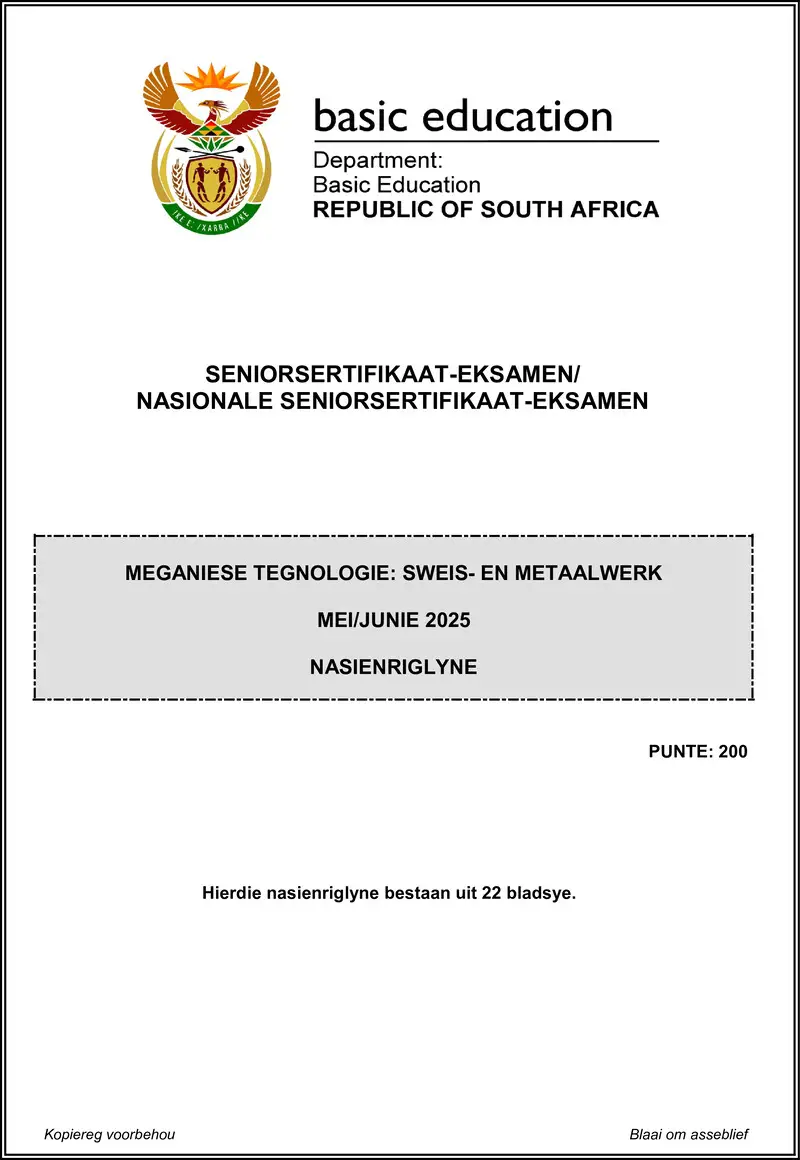 Mechanical Technology June 2025 Welding Metal Work Mg Afr Gr12