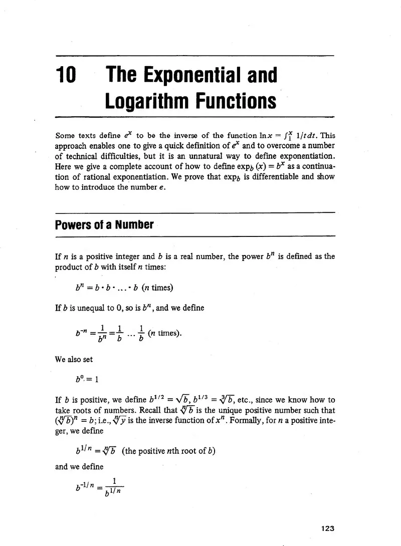 Maths The Exponential And Logarithm Functions