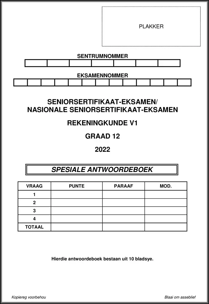 Accounting P1 May June 2022 Answer Book Afr Gr12