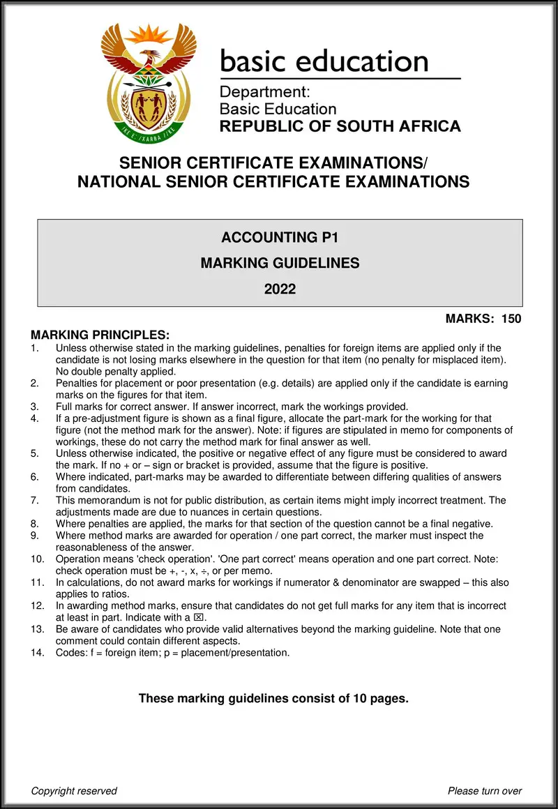 Accounting P1 May June 2022 Mg Eng Gr12
