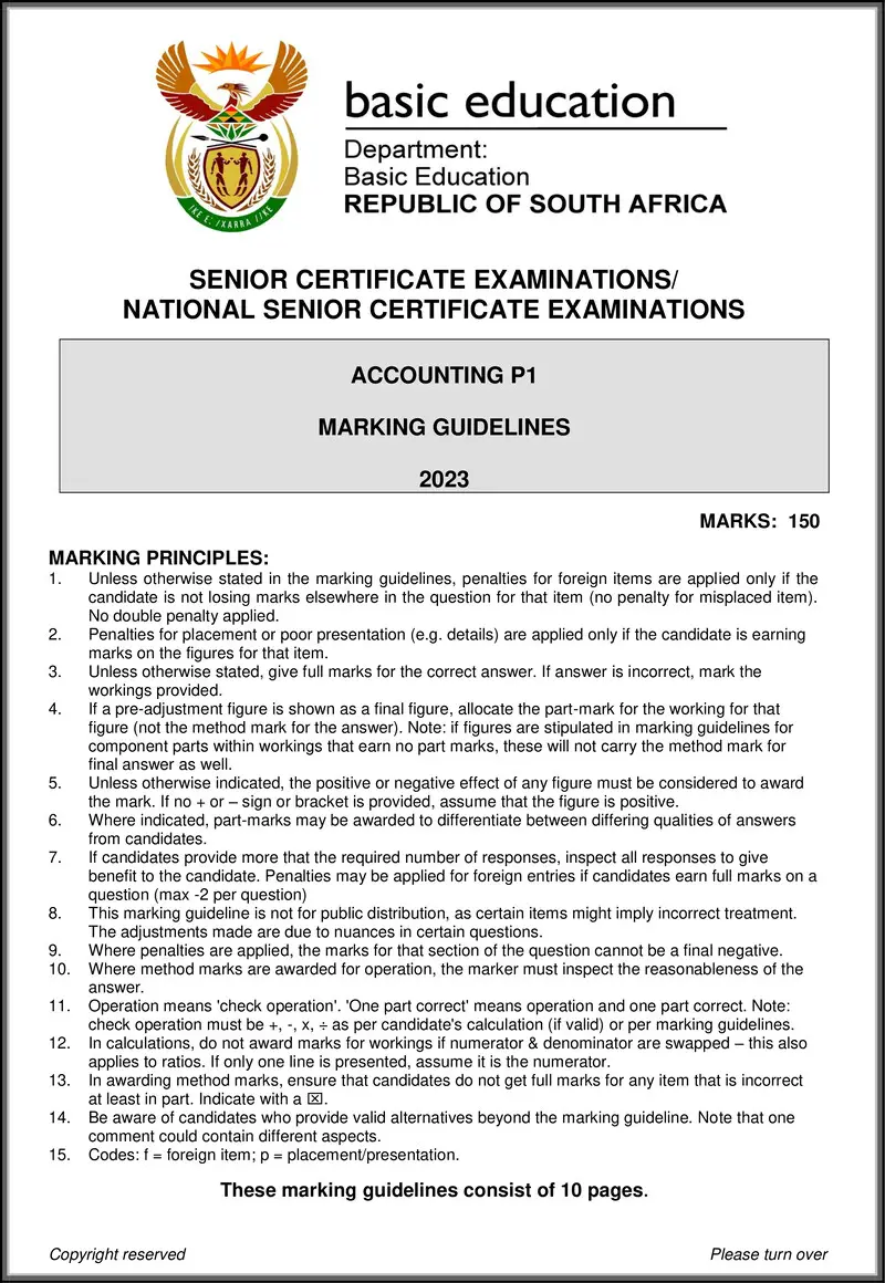Accounting P1 May June 2023 Mg Eng Gr12