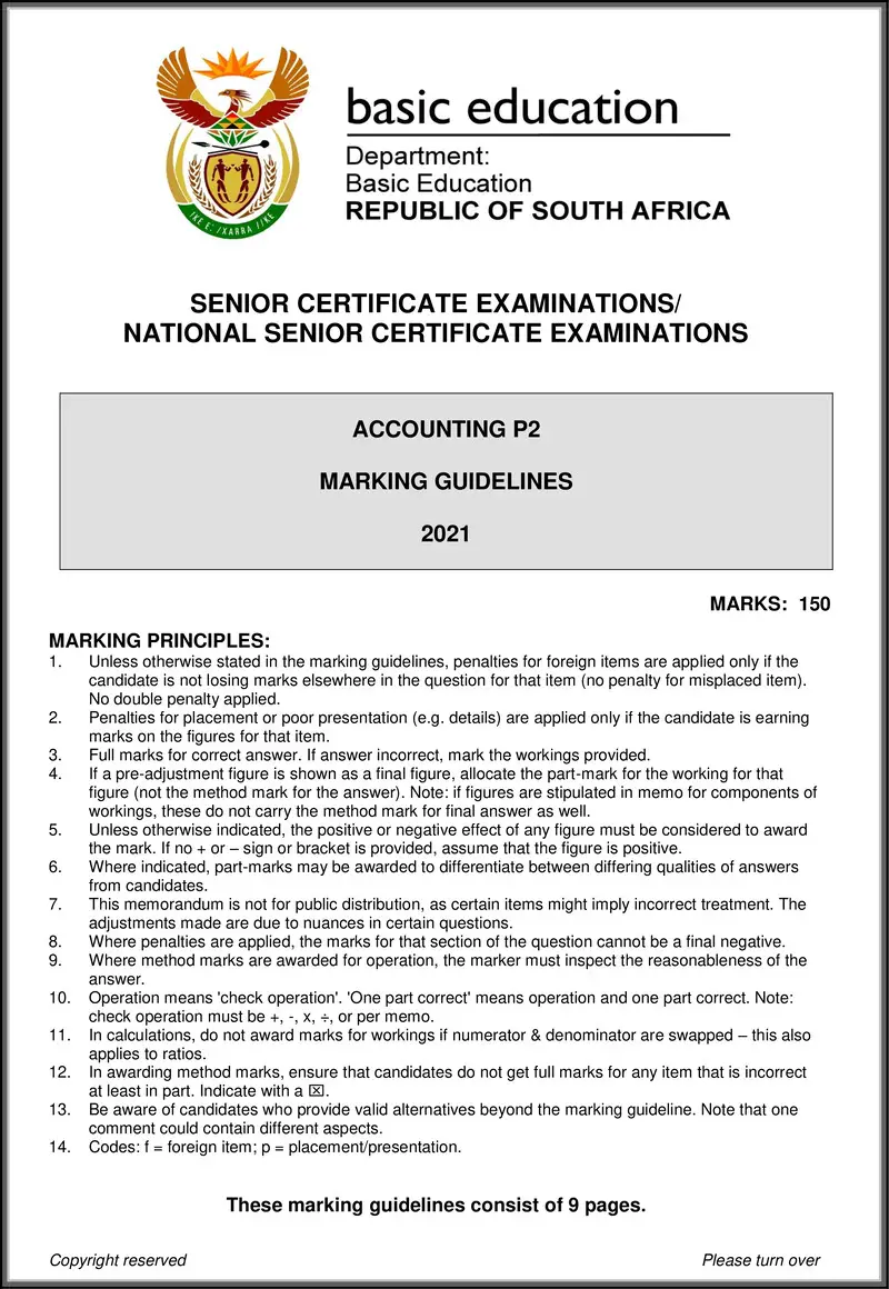 Accounting P2 May June 2021 Mg Eng Gr12