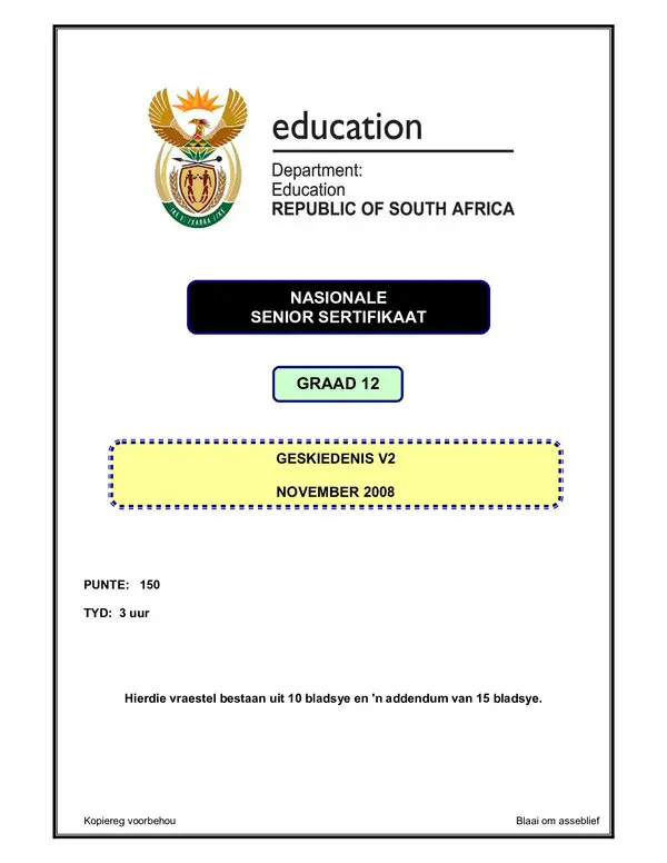 History P2 Afrikaans Gr12