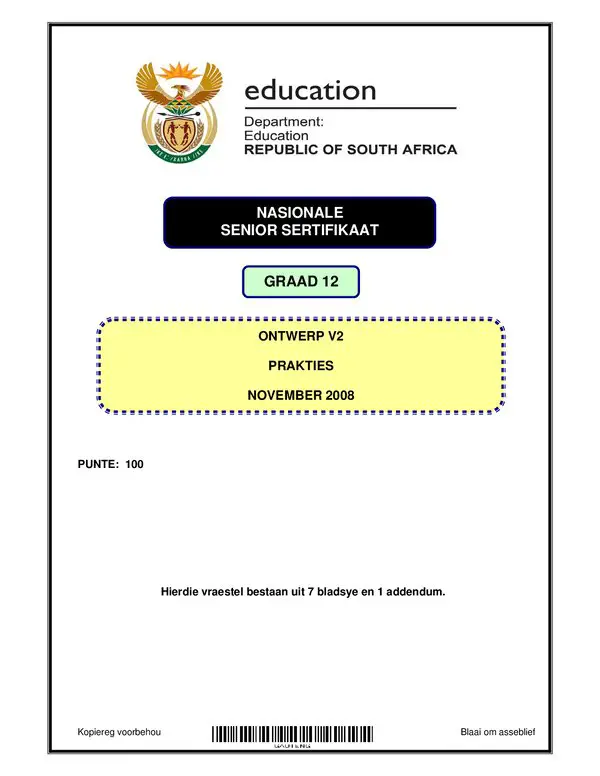 Design Practical P2 Afrikaans Gr12