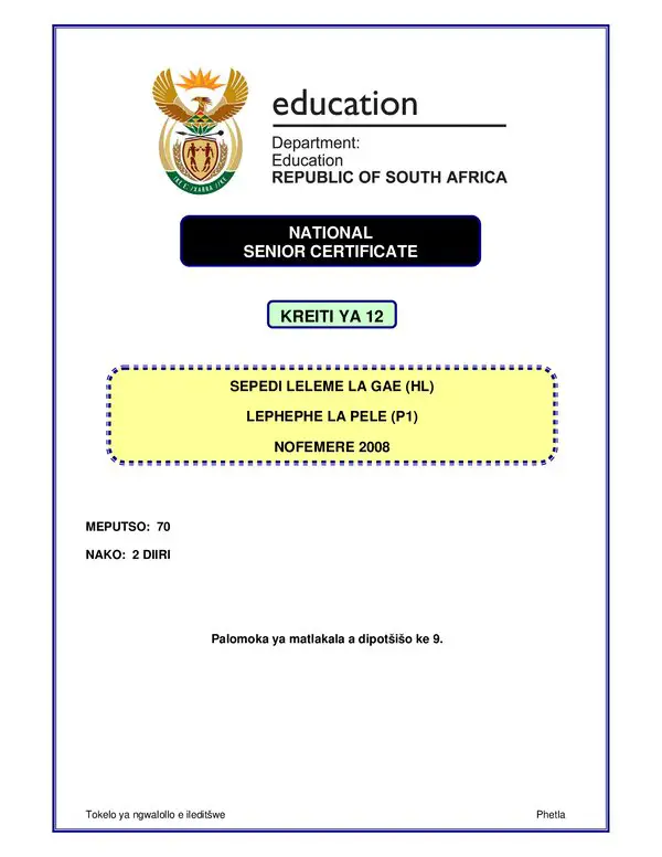 Sepedi Hl P1 Gr12
