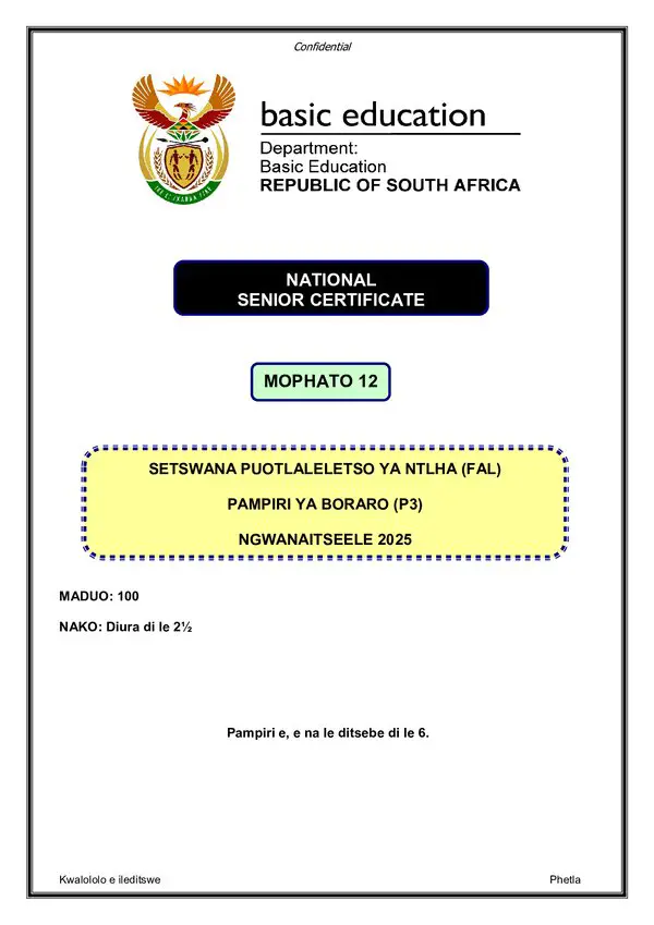 Setswana Fal P3 Gr12