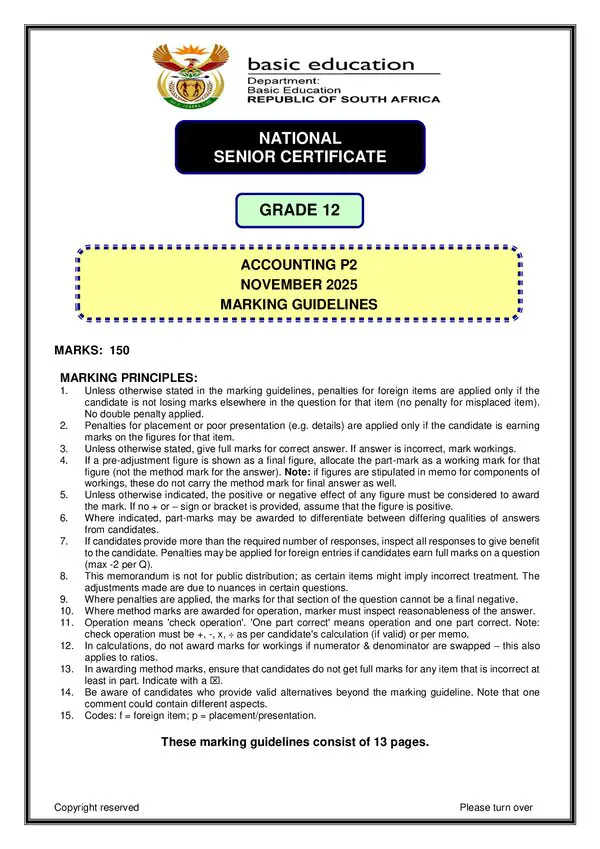 Memo 2 (English) Gr12