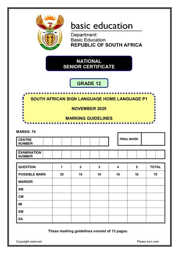 Sasl Hl Memo 1 Gr12