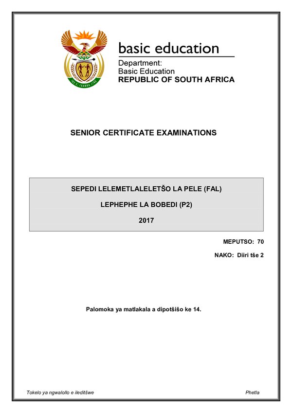 Sepedi Fal P2 Gr12