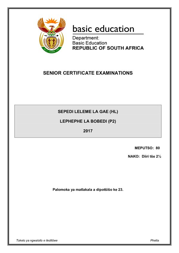 Sepedi Hl P2 Gr12