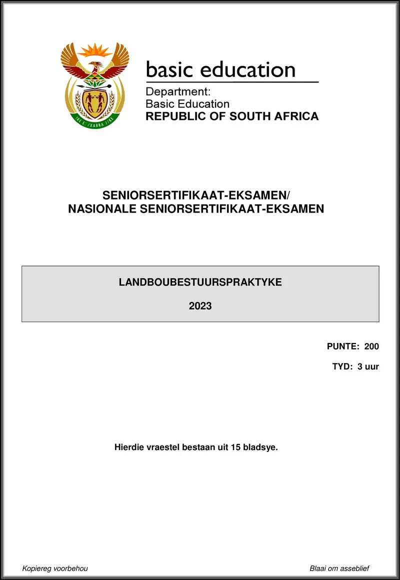 Agricultural Management Practices May June 2023 Afr Gr12