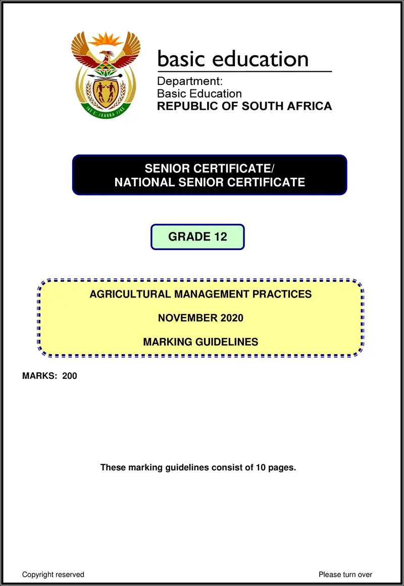 Agricultural Management Practices Nov 2020 Memo Eng Gr12