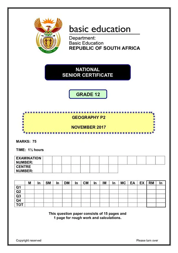 Geography Paper 2 (English)