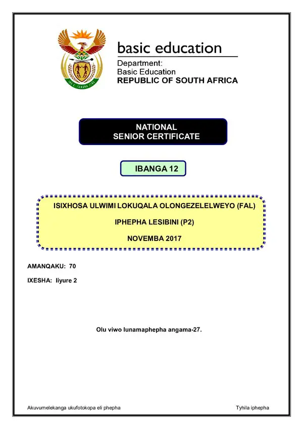 Isixhosa Fal P2