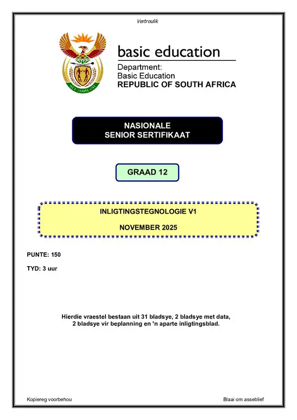 Information Technology Paper 1 (Afrikaans)