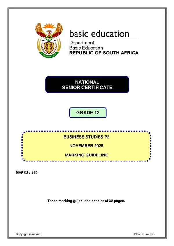 Business Studies Memo 2 (English)