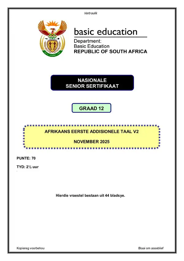 Afrikaans Fal P2