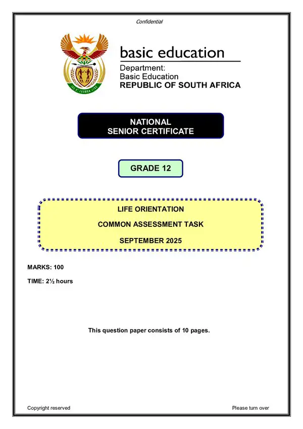 Life Orientation Paper 1 (English)