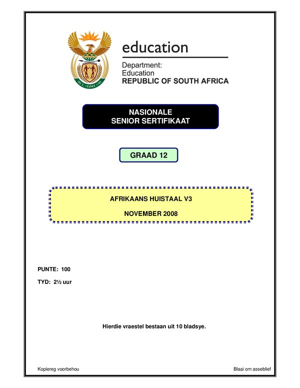Afrikaans Hl P3