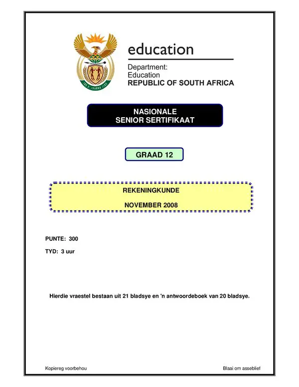 Accounting Afrikaans