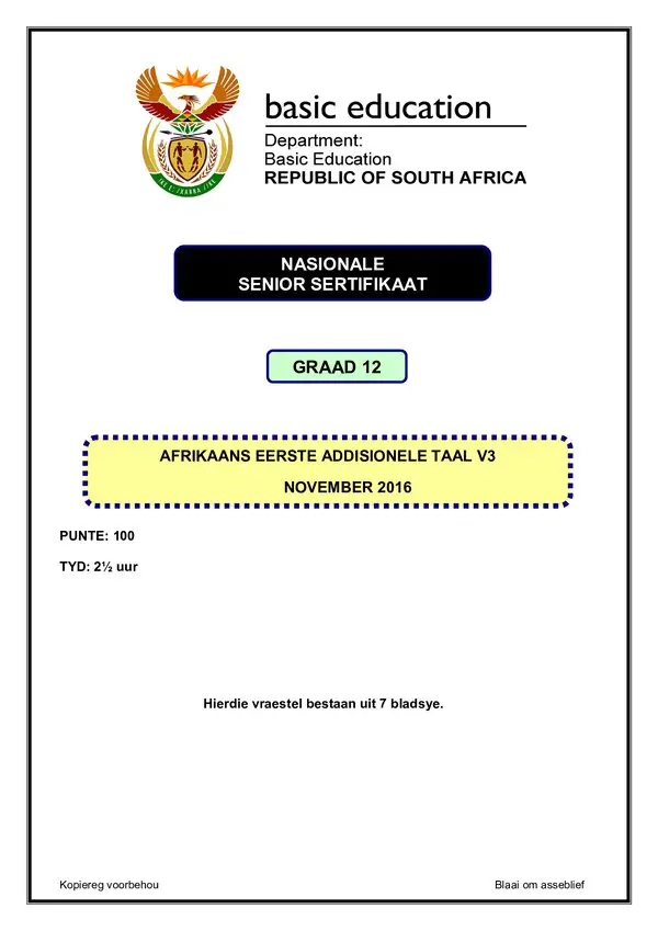Afrikaans Fal P3