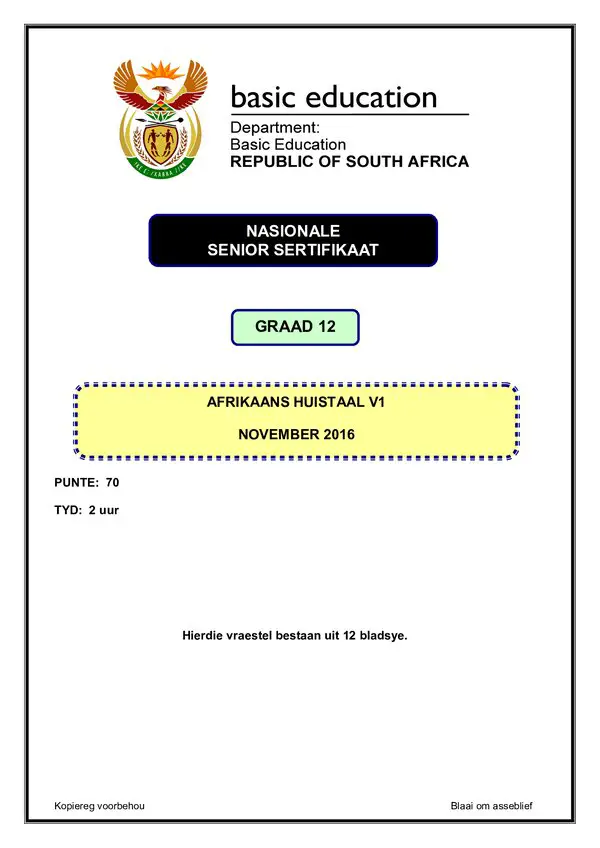 Afrikaans Hl P1