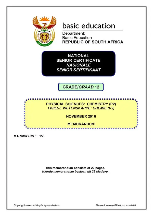Physical Sciences Memo 2 (English Afrikaans)