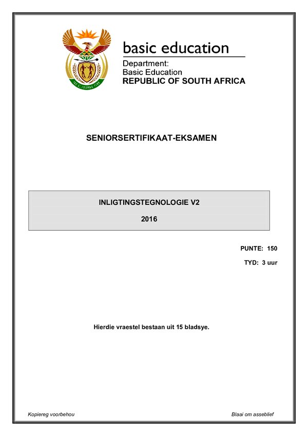 Information Technology Paper 2 (Afrikaans)