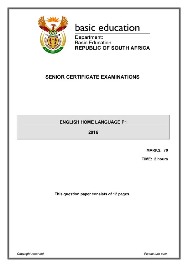 English Hl P1