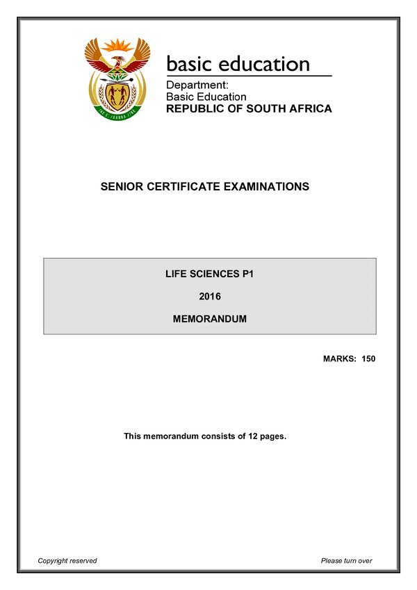 Life Sciences Memo 1 (English)