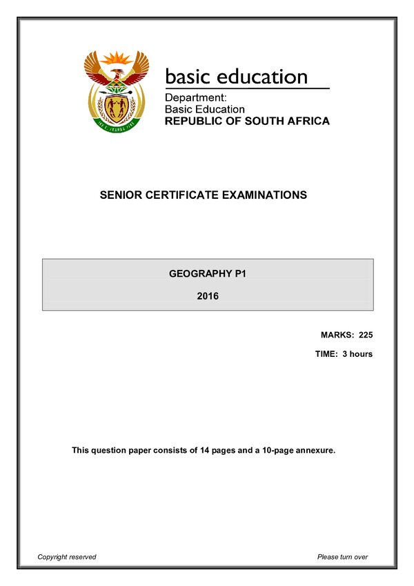 Geography Paper 1 (English)