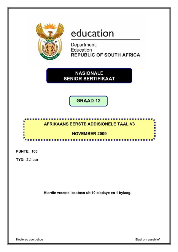 Afrikaans Fal P3