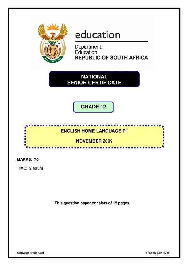 English Hl P1