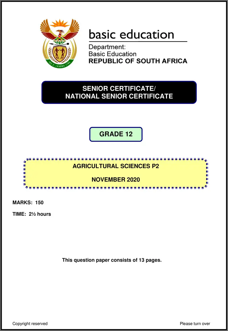 Agricultural Sciences P2 Nov 2020 Eng Gr12