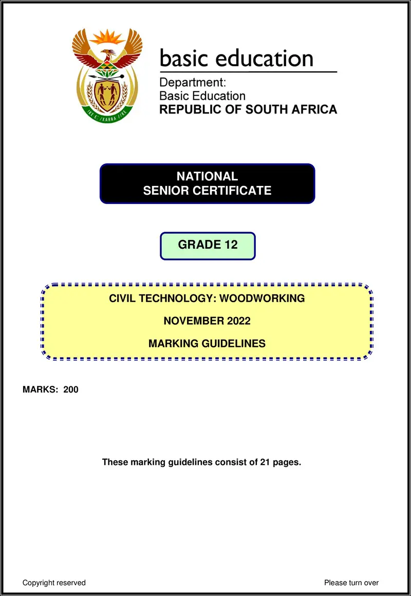 Civil Technology Nov 2022 Woodworking Mg Eng Gr12